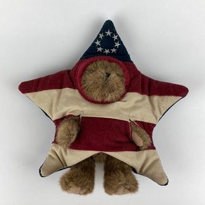 The Boyd’s Collection Star Spangled Teddy Bear Plush Stuffed Animal Toy 8” Peek